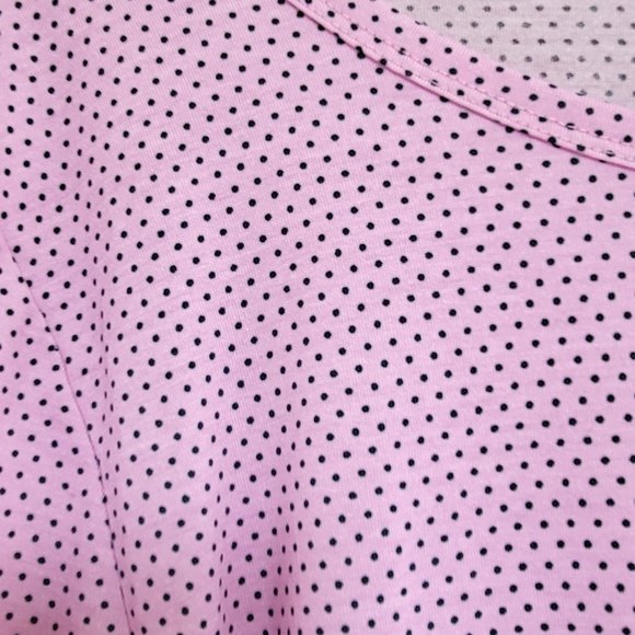 NWT LuLaRoe Gigi Top 3XL - Pink and Hunter Green Tiny Polka Dots - Picture 3 of 7